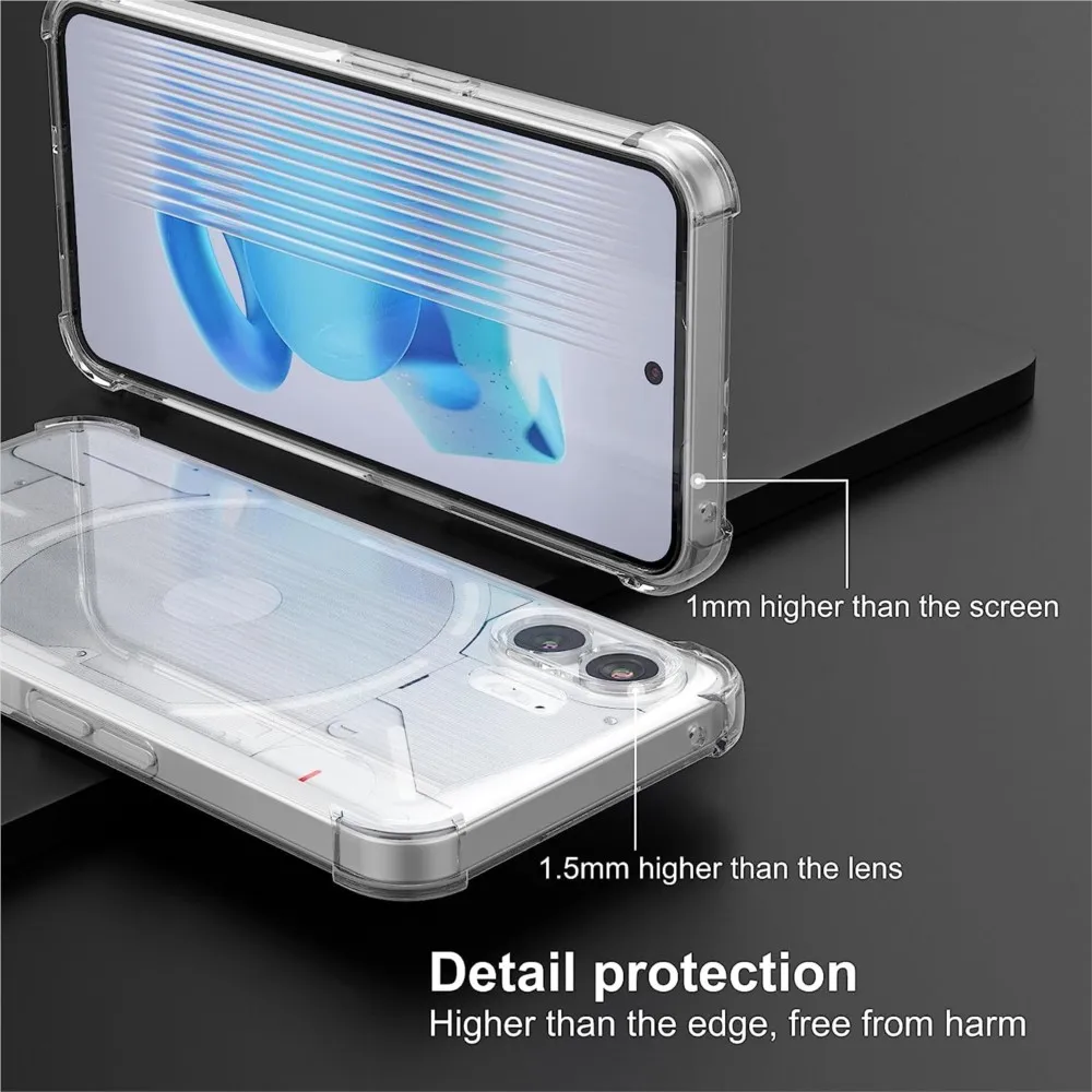 Funda transparente para nada teléfono 1 2 uno dos cubierta de teléfono de silicona suave a prueba de golpes gruesa No cosa Phone1 Phone2 - imagen 5