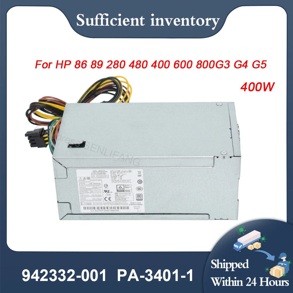 Fuente de alimentación de 400W, PA-3401-1, 942332-001, PCG007, para HP 86, 89, 280, 480, 400, 800G3, G4, G5