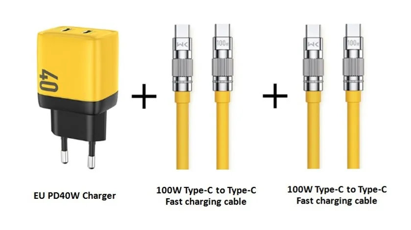 EU Plug 2pcs cable