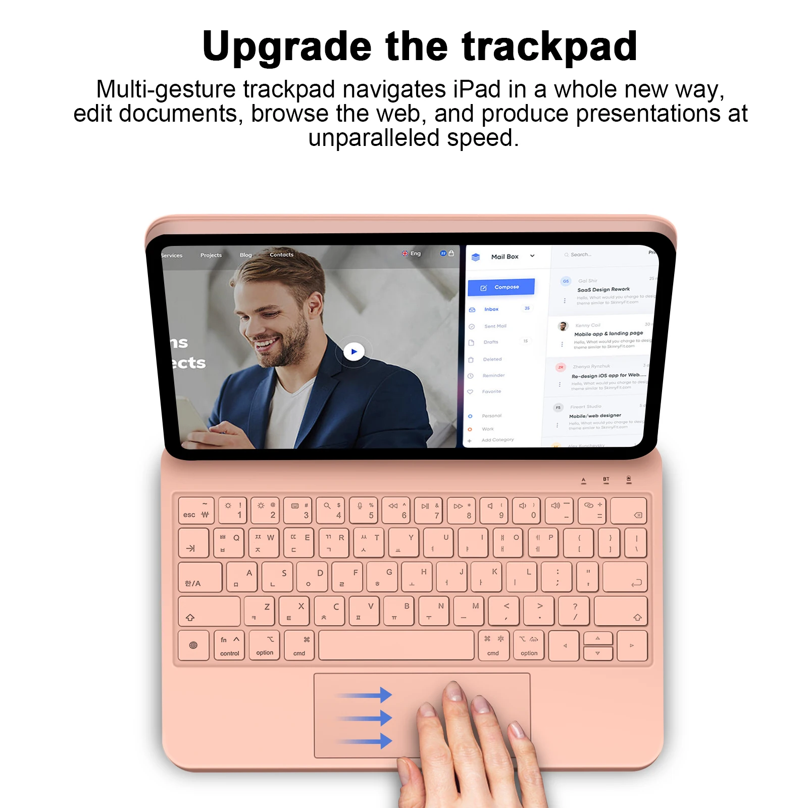 Teclado Bluetooth GOOJODOQ flotante para iPad Pro y Air M2/M3 - imagen 3