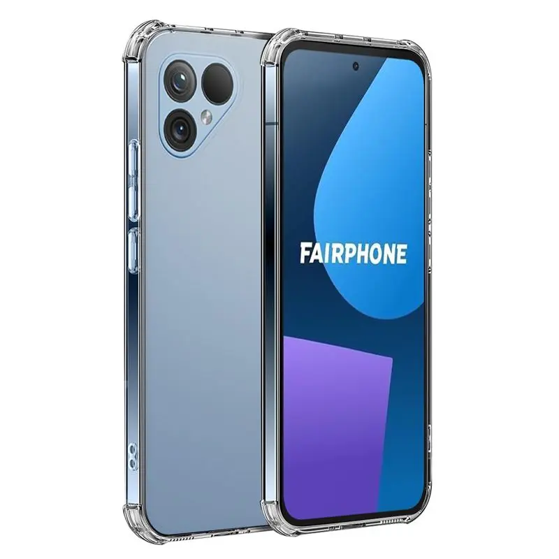 Funda de teléfono transparente de TPU para Fairphone 6 5 Fairphone5, funda protectora de cuatro esquinas a prueba de golpes, Fundas Capa