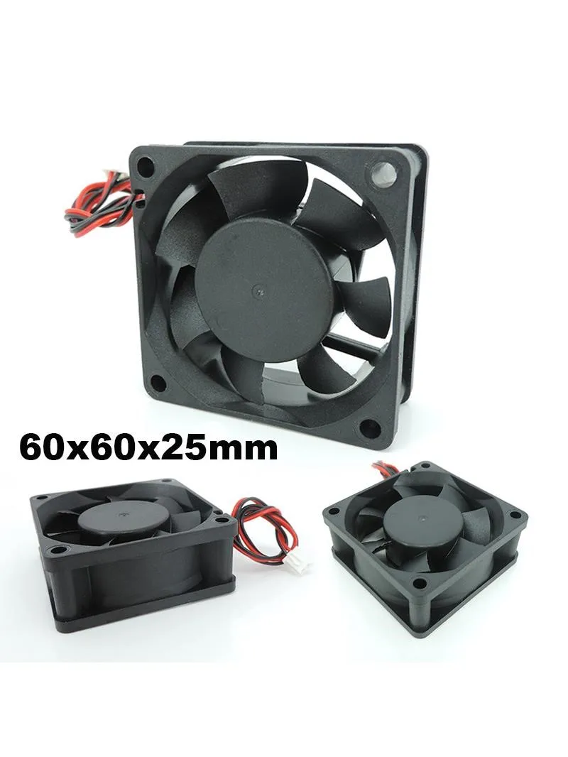 Ventilador enfriador 6025 DC5V 12V 24V 60x25mm equipo de máquina sin escobillas ventilador de refrigeración de Motor DC XH2.54 2 pines para piezas de impresora 3D Reprap H2