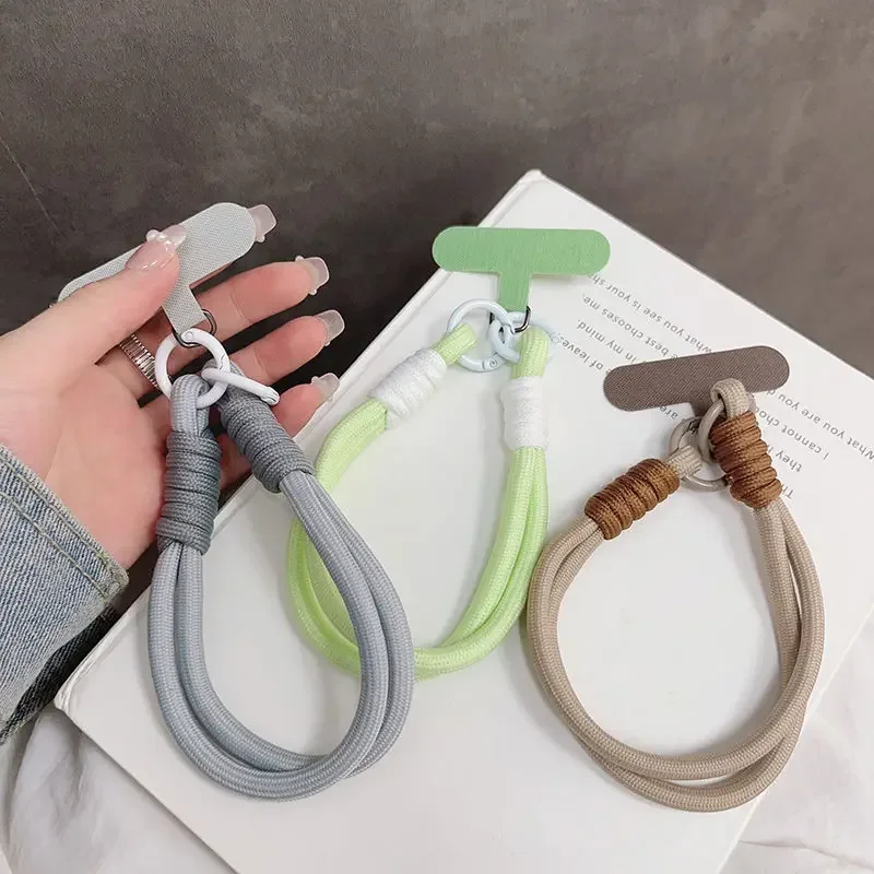 Bonita funda de teléfono corta Pastel a la moda, correa para la muñeca con cordón, cadena duradera con abalorio para teléfono de Color macarrón para iPhone, Samsung y Xiaomi - imagen 2