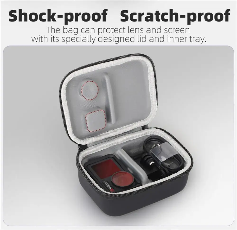 Caja para DJI Osmo Action 5 Pro 4/3, carcasa dura portátil, bolsa de almacenamiento impermeable, Estuche de transporte, bolso, caja de viaje, accesorios - imagen 4