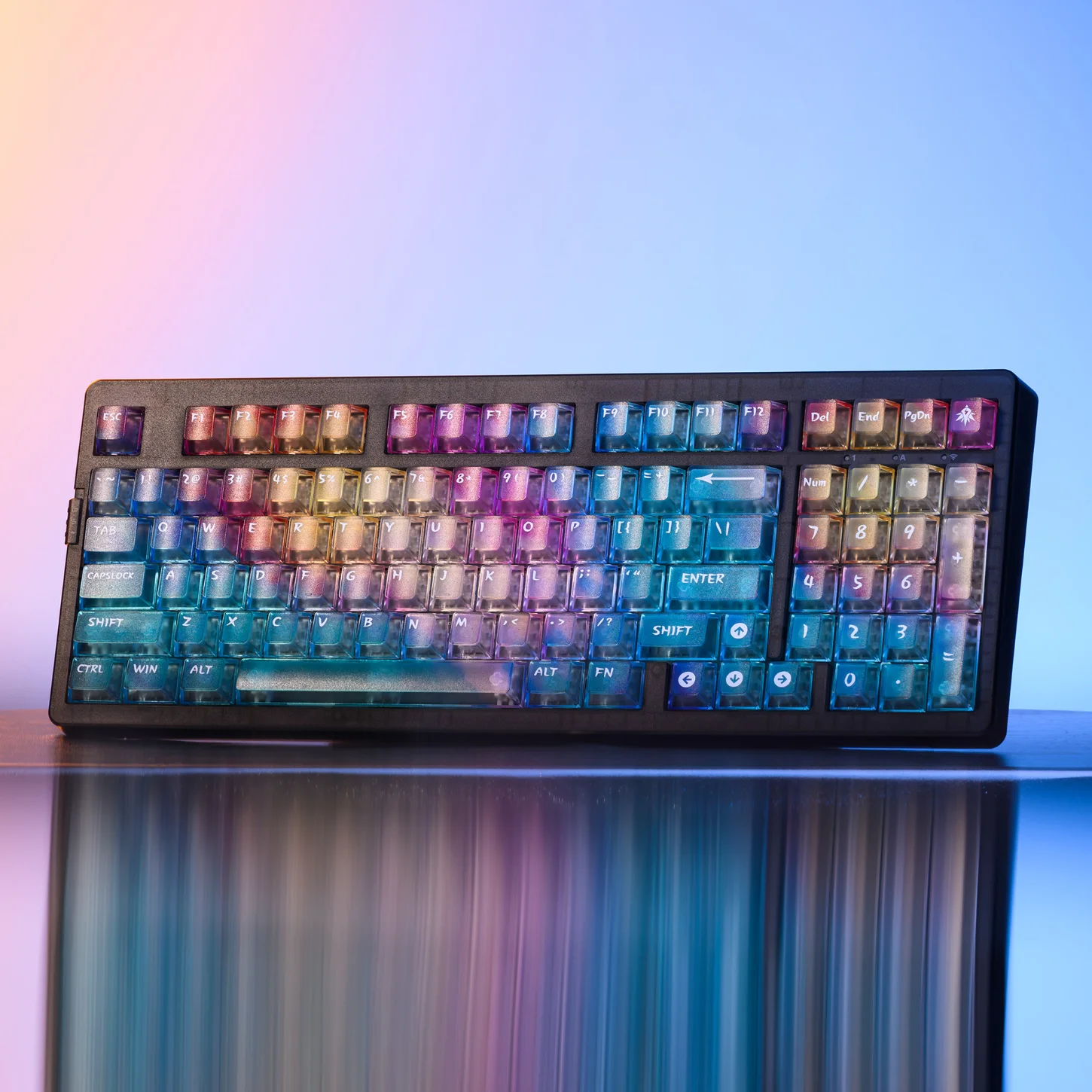 Llavero de teclado mecánico degradado, juego de teclas DIY colorido, PC, tapa de cereza, 118 teclas - imagen 5