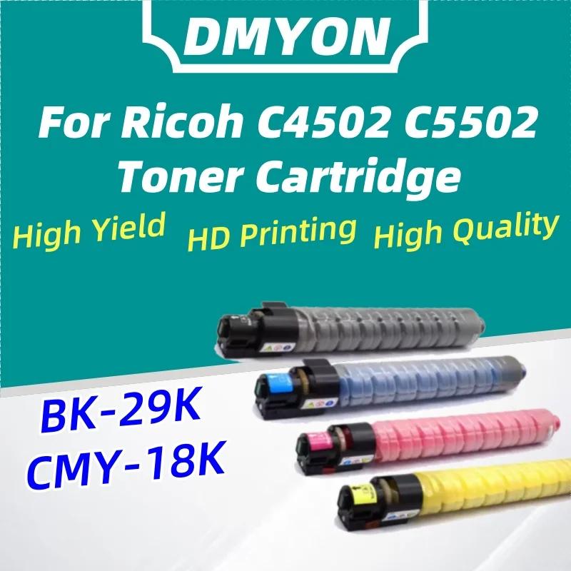 Cartucho de tóner C5502A 5502C 5002 Compatible con Ricoh MPC5502 MPC4502 impresora C4502 C5502 cartucho de garantía de calidad