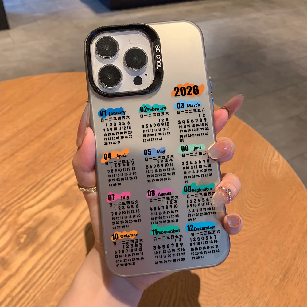 2026 nuevo calendario mate funda de teléfono para Oppo A6 F31 A5x A5 A3x A60 A79 A98 A78 A58 A38 A18 A57 A76 A36 A17 A94 A74 F29 Pro 4G 5G - imagen 3