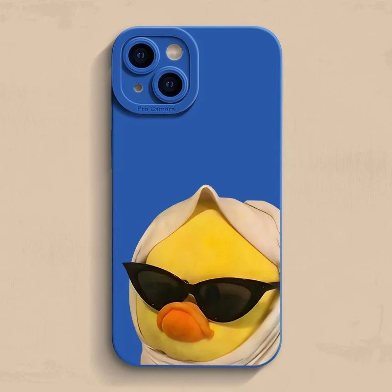 Funda de gafas de sol con pato amarillo pequeño para Samsung Galaxy S25 Ultra S24 S23 S22 S21 Plus S20 FE A55 funda suave de silicona - imagen 3