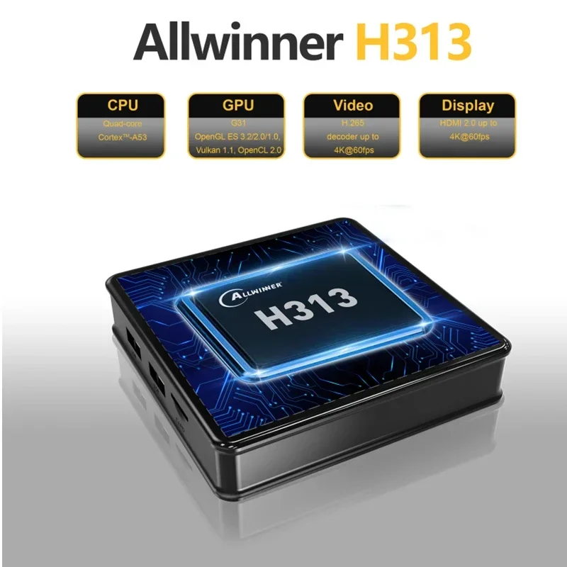 Dispositivo de TV inteligente X5 Allwinner H313, decodificador con Android 10,0, Reproductor Multimedia Inalámbrico, Wifi 1,5 + 8/2 + 16 GB, 10,0, EE. UU./UE/AU/Reino Unido