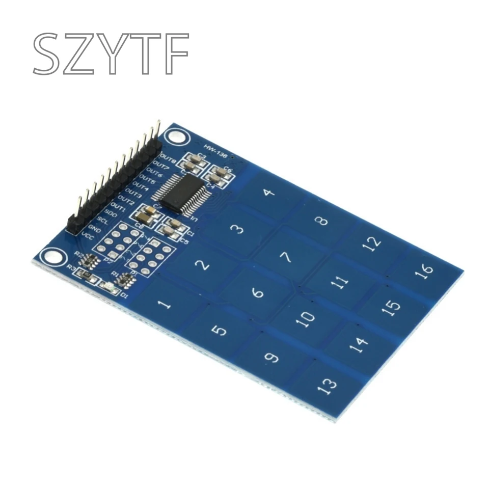 Módulo táctil TTP229 de 16 canales, interruptor táctil capacitivo, módulo sensor táctil digital - imagen 2