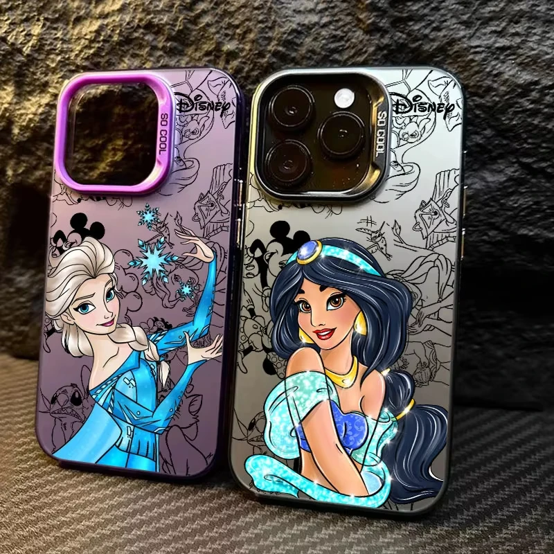 Funda de teléfono Disney Princess Winnies Elsa Jasmine para Samsung Galaxy S25 Ultra S24 S23 S22 S21 Plus S20FE A55 A54 cubierta a prueba de golpes