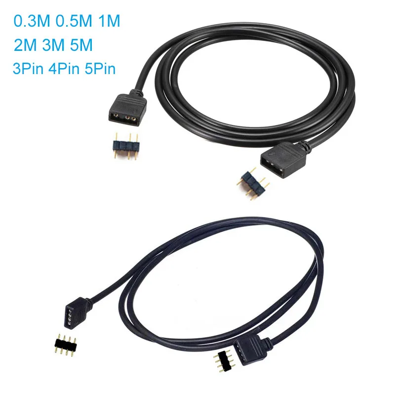 Adaptador de Cable de extensión ARGB 5V 3 pines 30cm 1 a 1 2 3 4 5 12v 4 pines Cable divisor RGB 0,3 M 1M 2M para MSI A SUS ASRock AURA LED - imagen 5