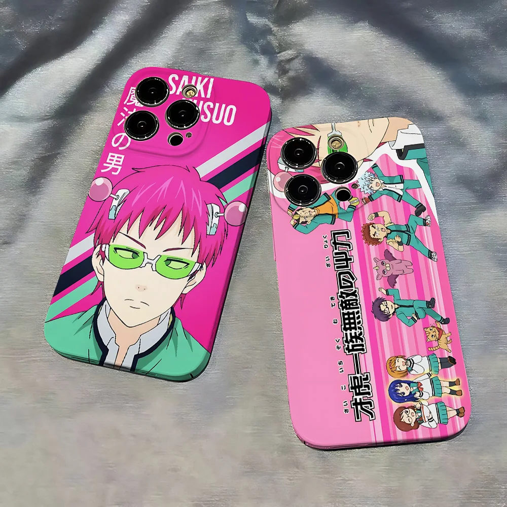 Funda de teléfono Anime Saiki Kusuo para Samsung A33, A03, A04, A11, A12, A13, A23, A30, A50, A51, A52, A53, A71, A73, 4G, 5G, brillante, HD, PC - imagen 2