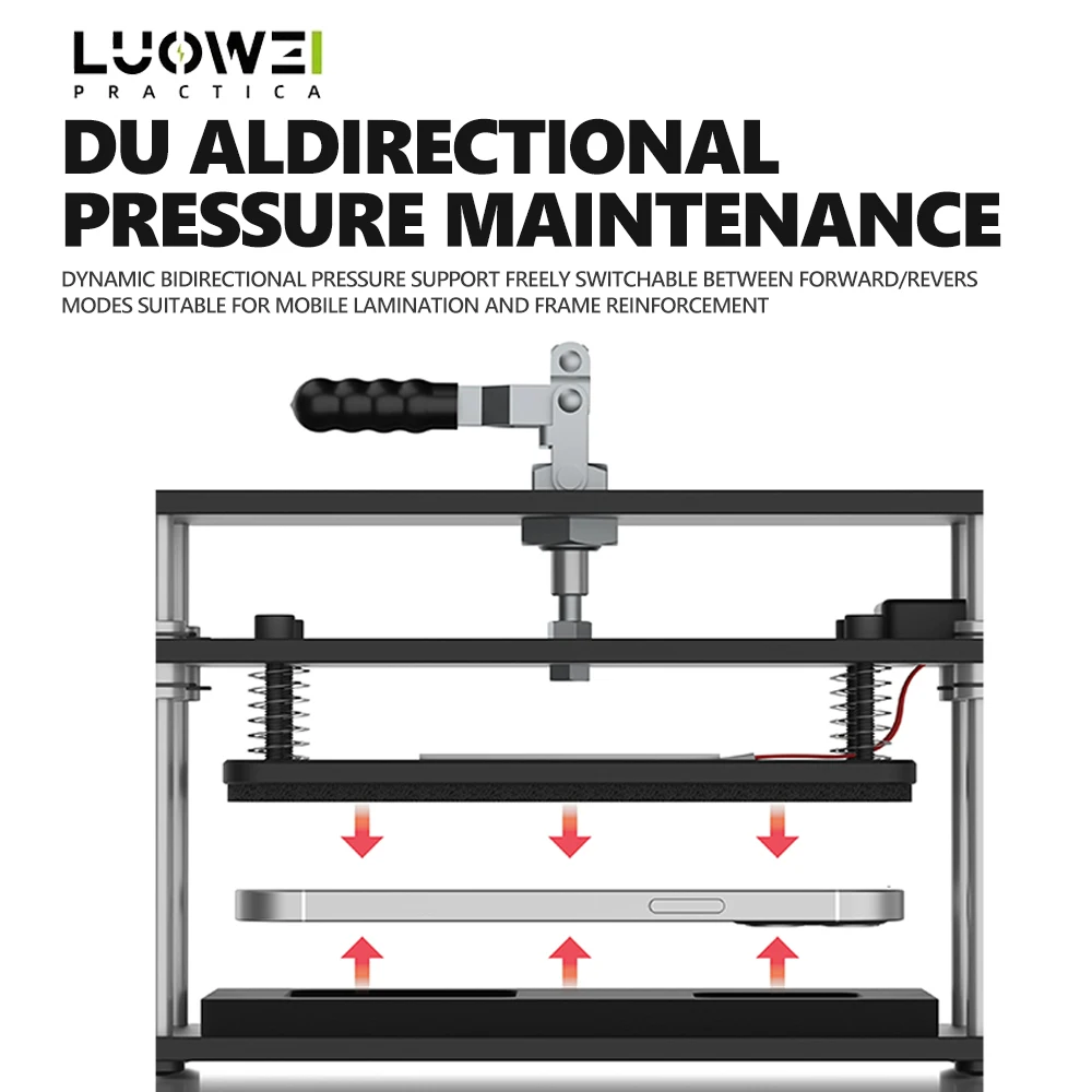 LUOWEI LW-330 Protector de calefacción Universal para reparación de teléfonos móviles soporte de prensa de calor cubierta trasera herramienta de retención de presión de calefacción - imagen 3