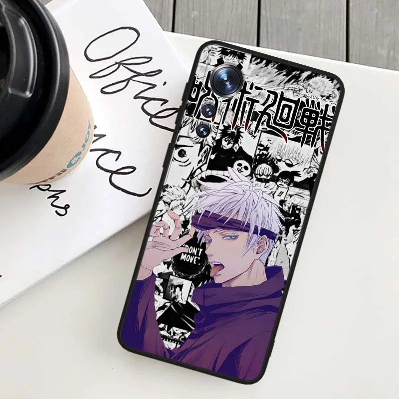 Gojou Satoru Art Cover para Xiaomi Mi 17 15 14 14T 13 12 11 13T 12T 11T 12X Lite Ultra Pro Max 5G funda de teléfono negra - imagen 4