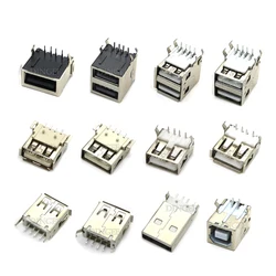 Conectores USB-A Hembra Soldadura PCB Puerto Estándar