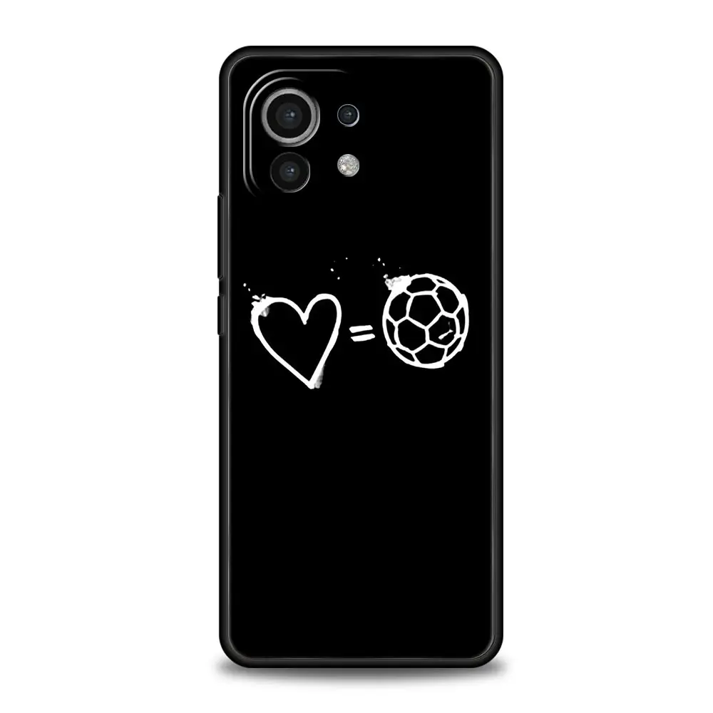 Funda de teléfono para Xiaomi Mi 14, 13, 12, 11 Lite, 13T, 12T, 11x11T, 10T Pro, 9T Note 10 Lite, funda negra suave, balón de fútbol de pasión - imagen 5