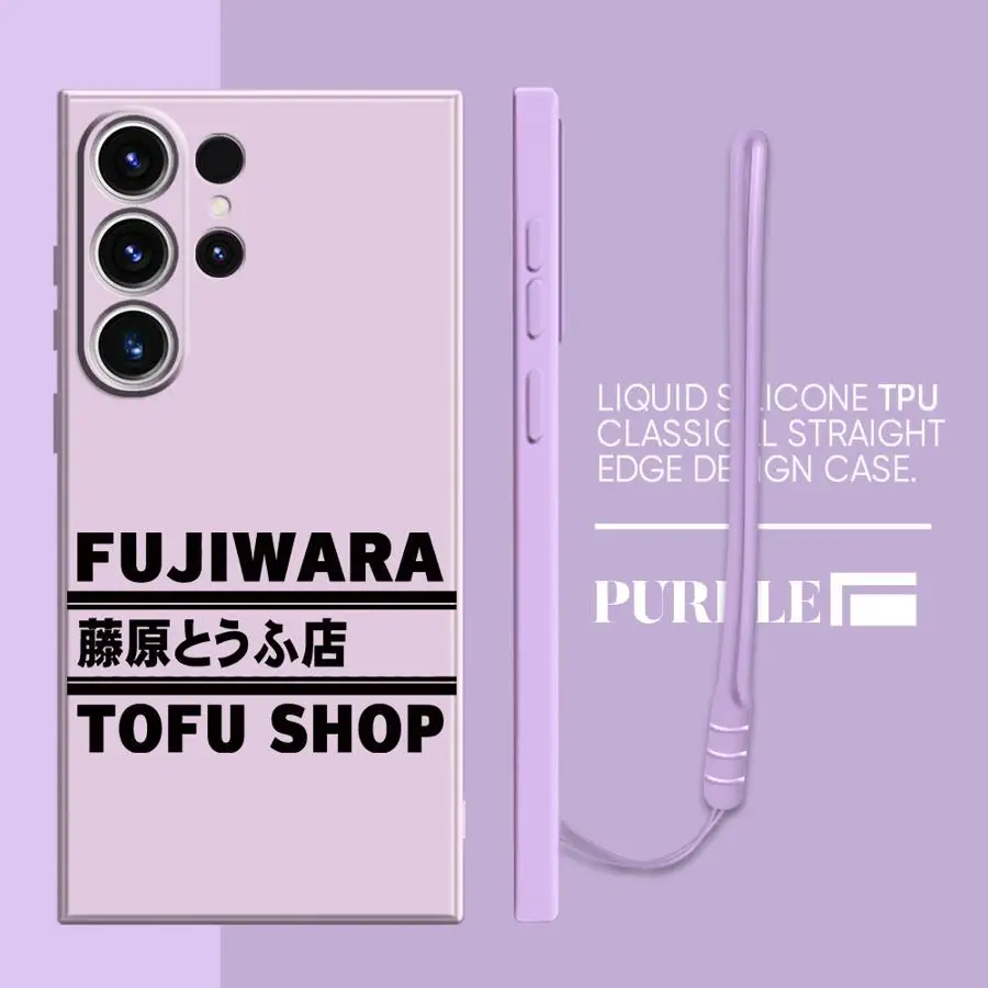 Funda de teléfono para Samsung Galaxy S20 S21 Plus S24 FE S23 Note 20 10 Ultra S25 Edge S22 Ultra suave cubierta Anime iniciales D coche - imagen 5