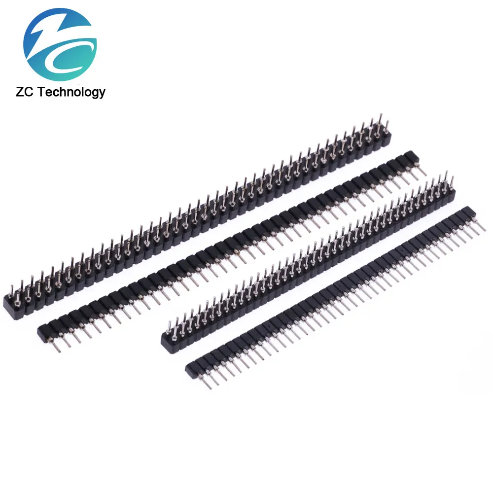 Cabezal de Pin de Agujero Redondo, Fila de Paso, Macho, Hembra 2.0 mm, 2.54 mm, Línea Única de 1x40 P, 2x40 P, Doble Fila de Pines, Chapados en Oro, 5 Unidades - imagen 3