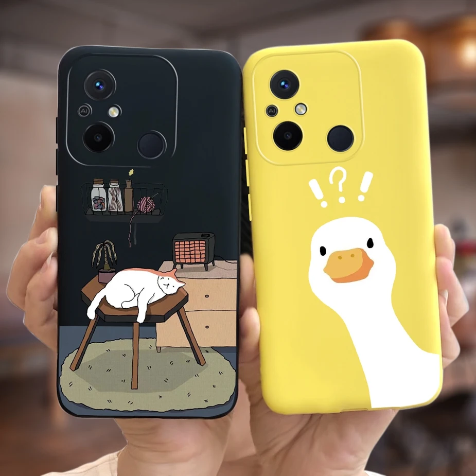 Para Xiaomi Redmi 12C funda elegante de dibujos animados funda de teléfono de silicona suave para Xiaomi Redmi 12C 12 C Redmi12C Fundas 6,71 ''parachoques - imagen 3