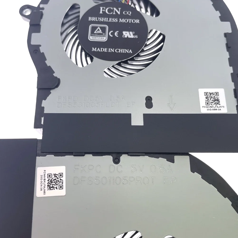 Ventilador de refrigeración CPU + GPU de repuesto para ventilador serie Asus ROG TUF Gaming FX504 FX80 ZX80 FX504G FX504GD FX80G FX80GE ZX80G - imagen 3