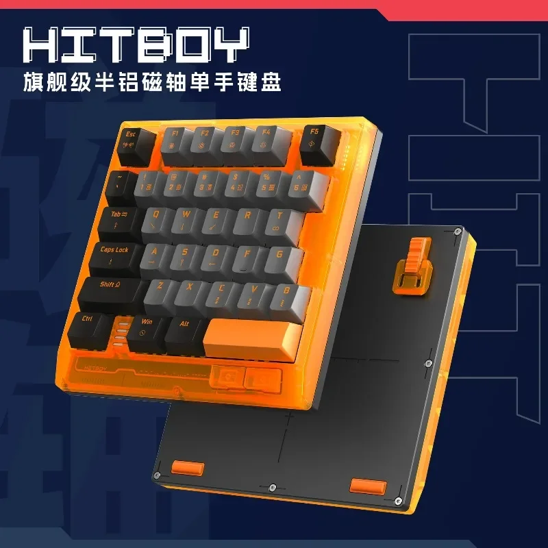 Teamwalf Hitboy Hk35 teclado con interruptor magnético con cable de una sola mano Semi aluminio 8k reproductor Rgb teclado de jugador para Valorant FPS - imagen 3