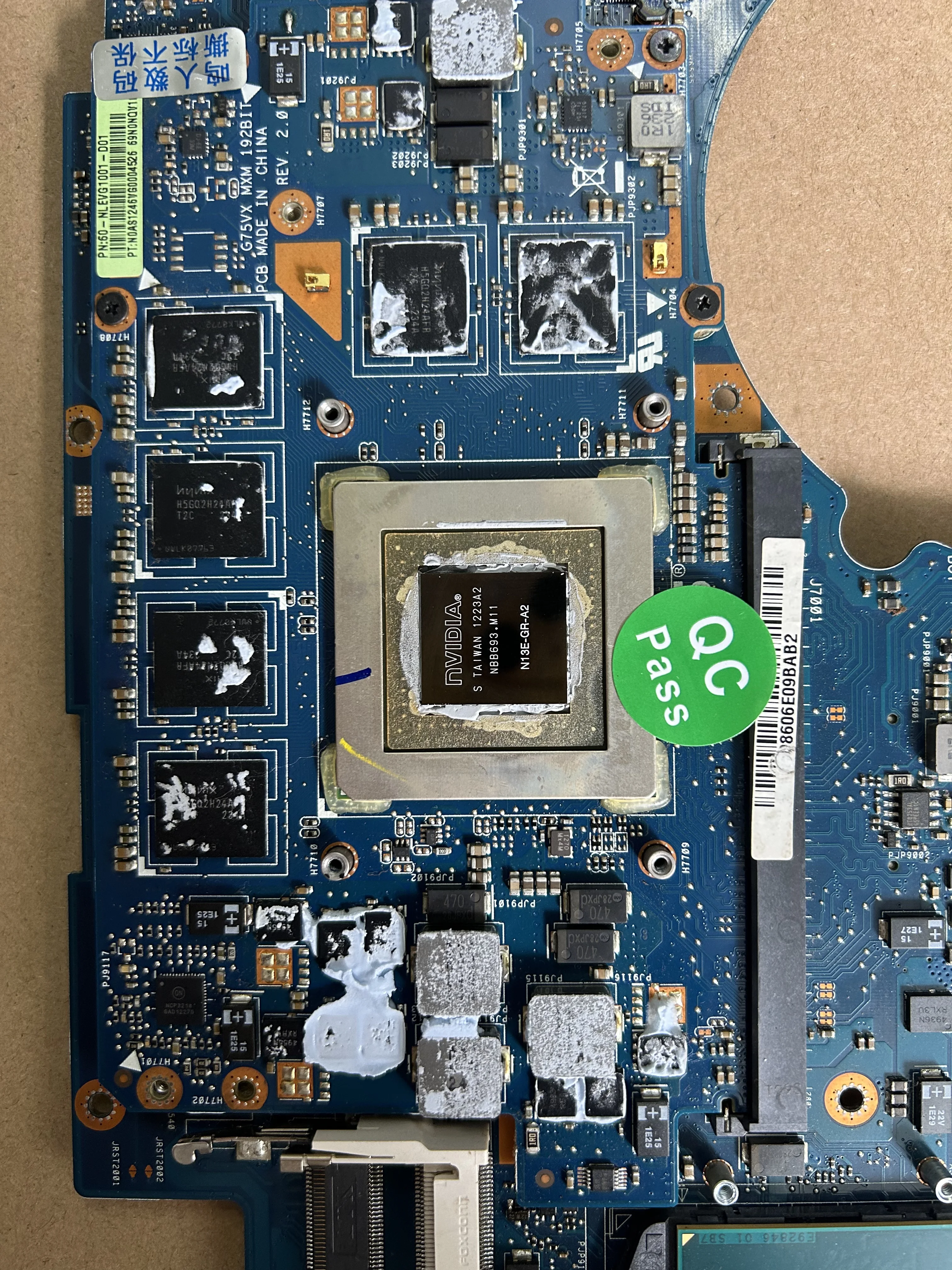 Para asus G75VX tarjeta gráfica N13E-GR-A2 para Asus G75V G75 GTX670M 3GB N13E-GR-A2 DDR5 pantalla tarjeta de vídeo trabajo probado