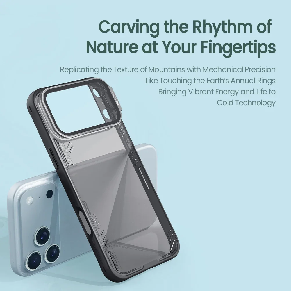 Nillkin para iPhone 17 Pro Max / 17 Pro funda iceblade Prop soporte de cámara lente transparente 360 protección completa contraportada - imagen 5