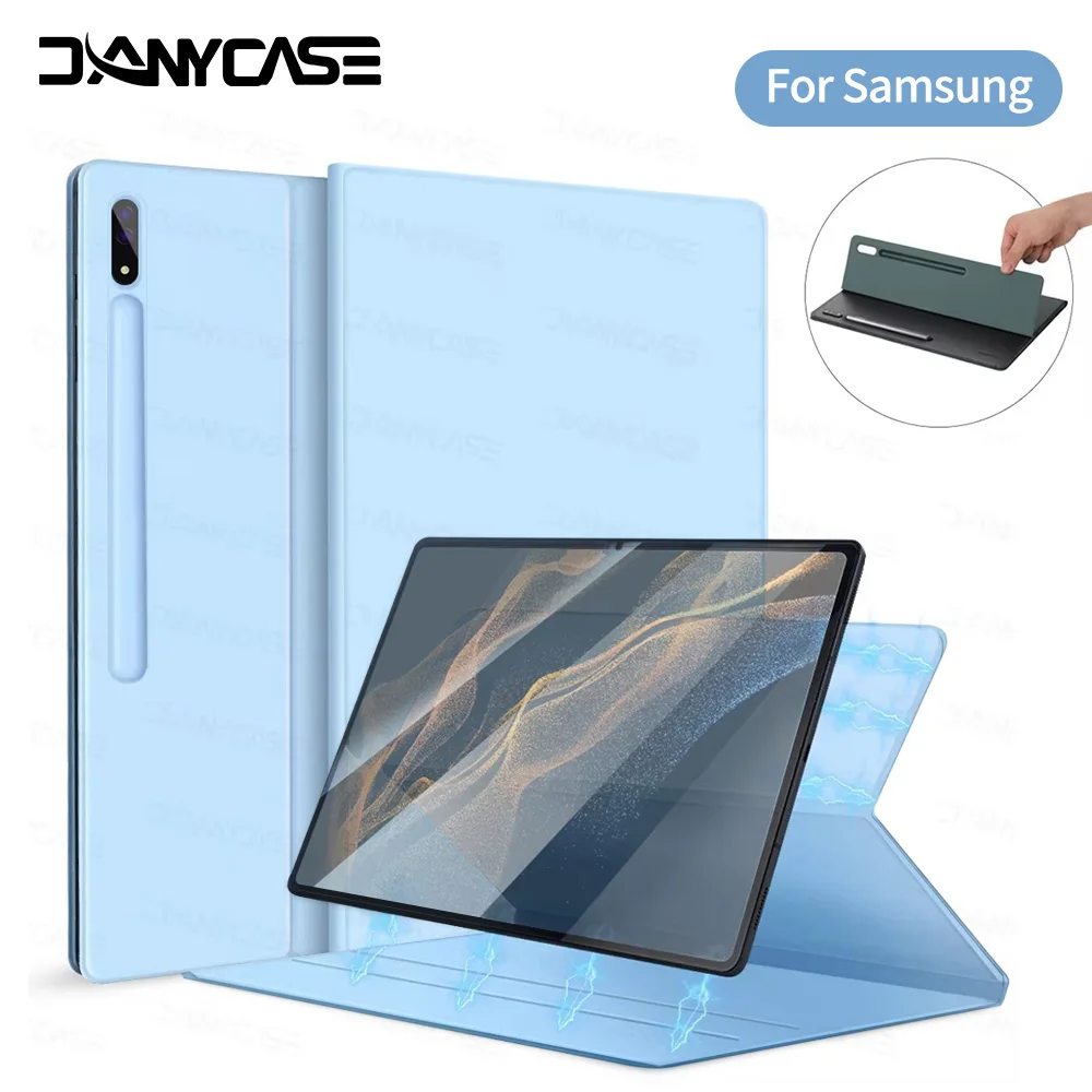 Para Samsung Tab S6 Lite funda Galaxy Tab S9 Fe S8 Ultra S8 Plus S8 S7 FE S7 Plus S7 S6 Lite S6 con soporte/soporte para bolígrafo - imagen 2