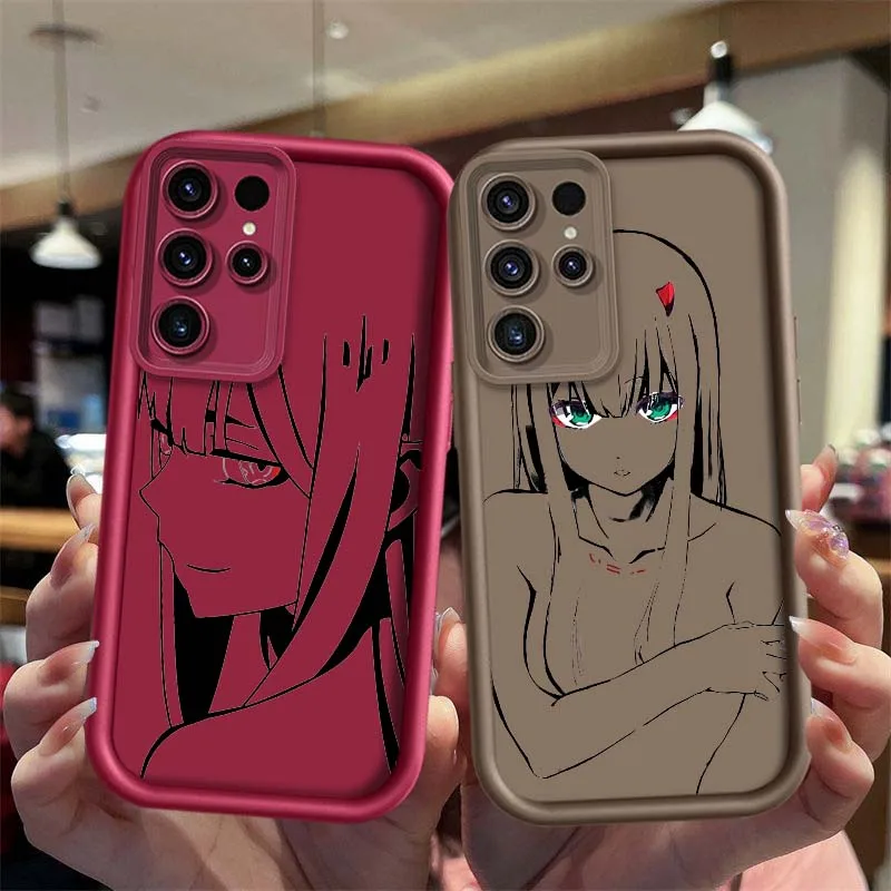 Zero Two Anime para Samsung Galaxy S25 S24 S23 S22 S21 S20 Ultra Plus FE 5G Eye Ladder funda de teléfono