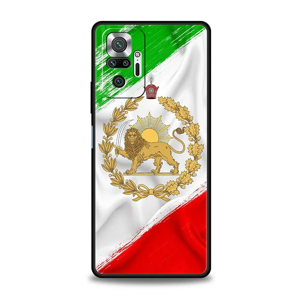 Funda de teléfono con bandera de Irán para Xiaomi Redmi Note 14, 13, 12, 5G, 11, 10 Pro Plus, 4G, 9S, 14C, 13C, 12C, 10C, 9C, 9A, funda suave de TPU - imagen 3