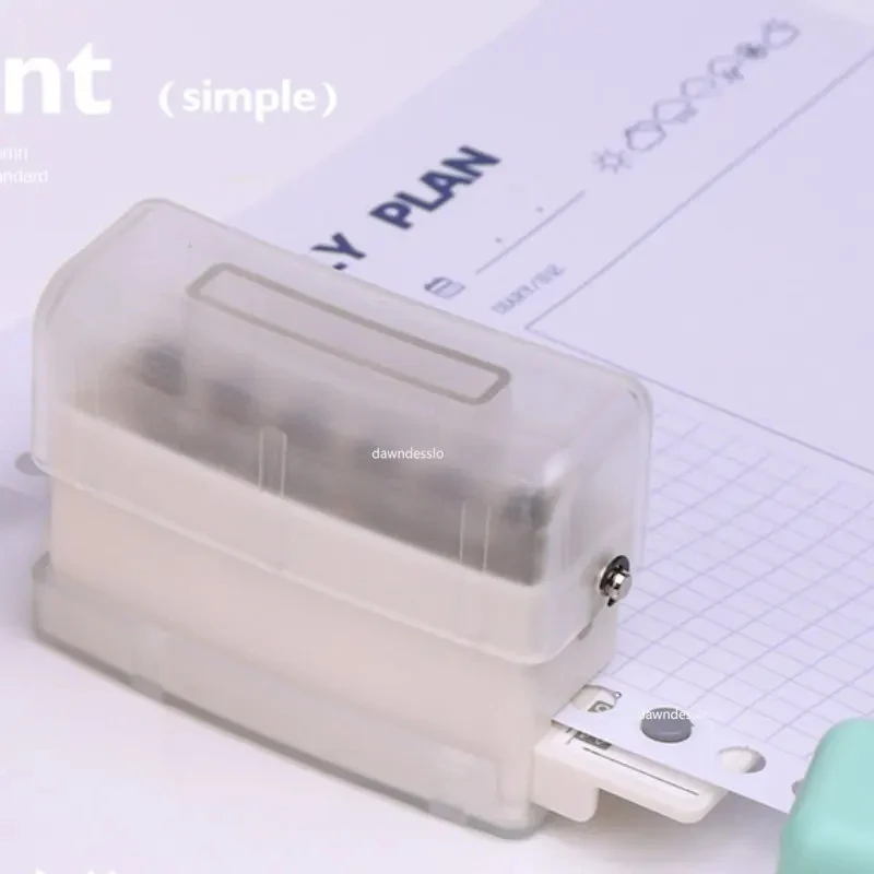 Mini perforadora de 6 agujeros, bricolaje, detección de perforaciones, libro, página, costura, papelería de oficina, macarrón, cinco colores opcionales - imagen 4