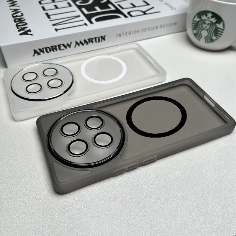 Para OPPO Realme 13 12 11 Pro Plus funda suave TPU transparente lente magnética funda protectora trasera para Realme 13 12 Plus Shell