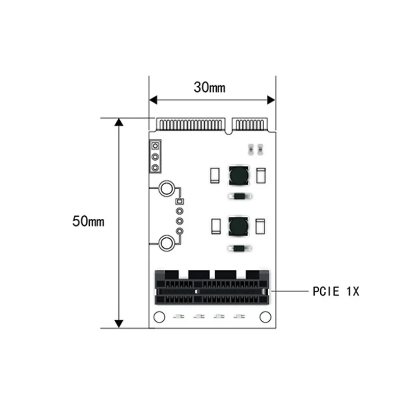 Tarjeta adaptadora Mini PCIe a PCIE1X, máquina de transferencia MPCI Express 1x, centralita de interfaz PCIe para actualización de computadora - imagen 3