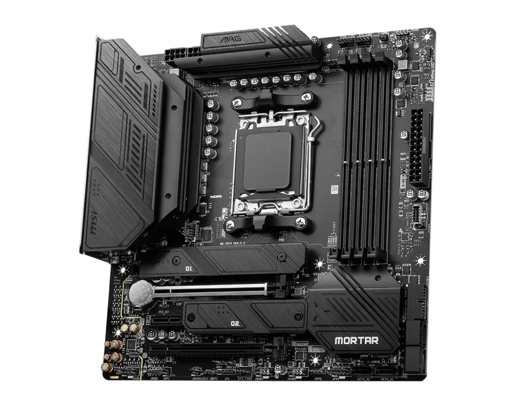 Placa base MSI MAG B650M MORTAR WIFI compatible con AMD B650 AM5 Ryzen 7 7800X3D 5 7600X 5 8600G 9 7950X3D CPU DDR5 M.2 mATX - imagen 4