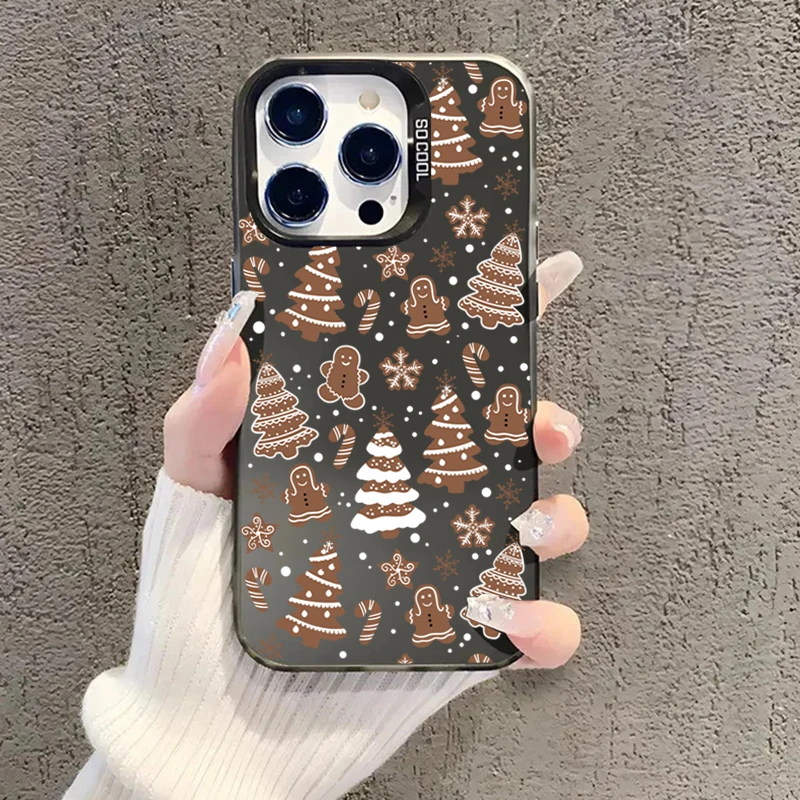 Árbol de Navidad muñeco de nieve electrochapa IMD funda de teléfono para Xiaomi Redmi 14C 13 12 Redmi Note 14 13 12 11 10 Pro Plus 12S 11S - imagen 3