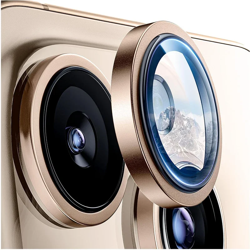 2-3Pcs Desert Titanium Tempered Glass Camera Lens Protector Cover For IPhone 16 17 Pro Max 16 Plus Protection Accessories - imagen 2