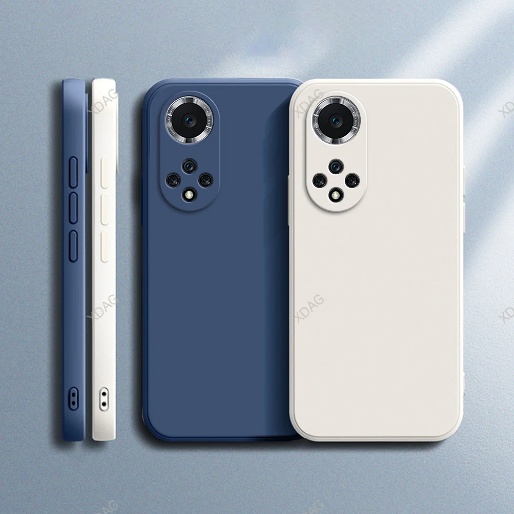 Funda de teléfono móvil suave para Huawei Nova9 Nova 9 Pro 9Pro SE 5G contraído Color puro silicona líquida a prueba de golpes funda trasera de lujo