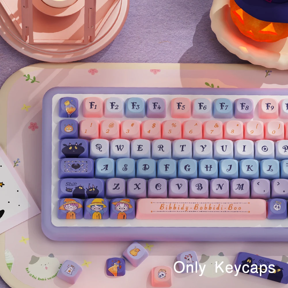 Teclas PBT de perfil MOA de 112 teclas para teclado mecánico Cherry Mx Switch, teclas de dibujos animados de Anime, teclas de tinte Sub MCA, aduanas DIY - imagen 2