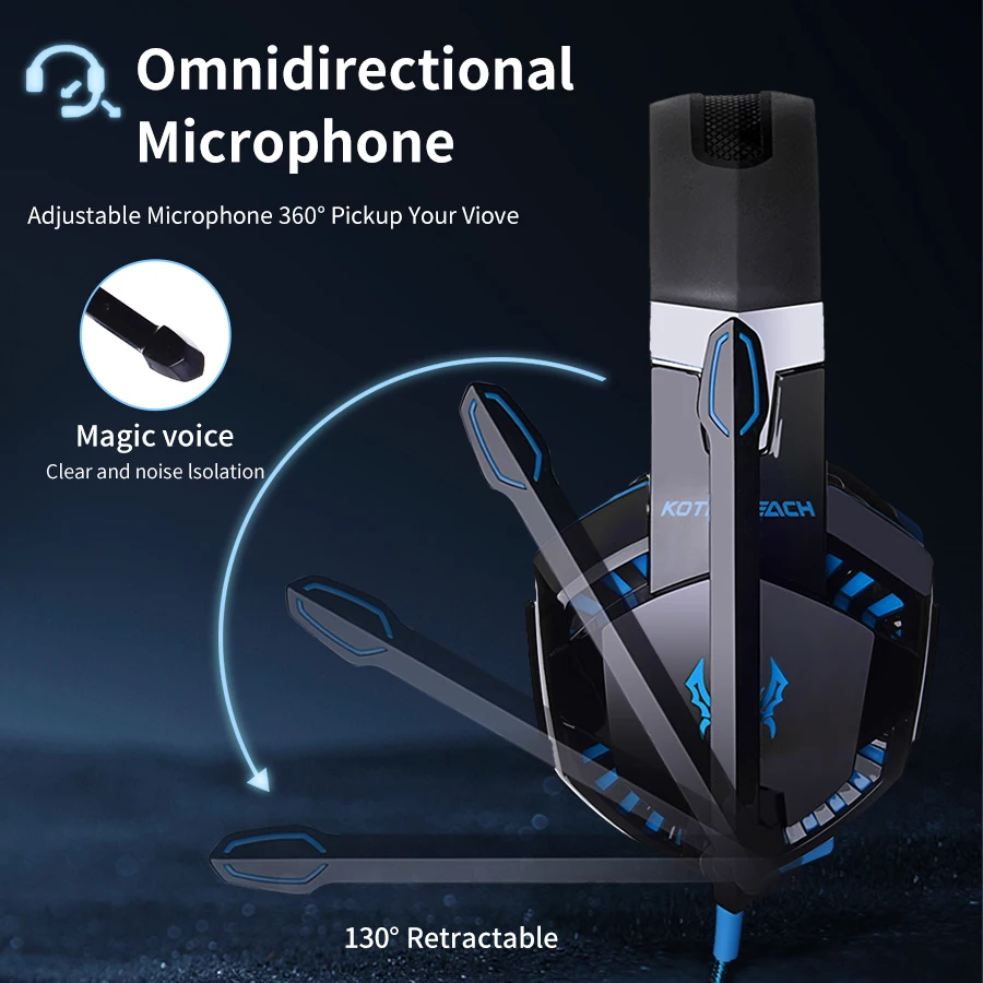 Auriculares para juegos por cable con micrófono, sonido envolvente de 3,5mm, auriculares para juegos de PC, auriculares con sonido estéreo para PS5, PS4, portátil y Mac - imagen 4