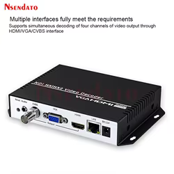 Decodificador NDI HX 4K H.265 con salida HDMI y VGA