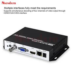 Decodificador NDI HX 4K H.265 con salida HDMI y VGA