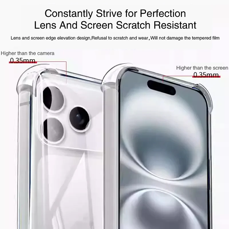 Funda de silicona suave transparente de TPU para iPhone 17 Pro Max/Air 5G, Funda trasera transparente, Funda Original Simple para teléfono - imagen 3
