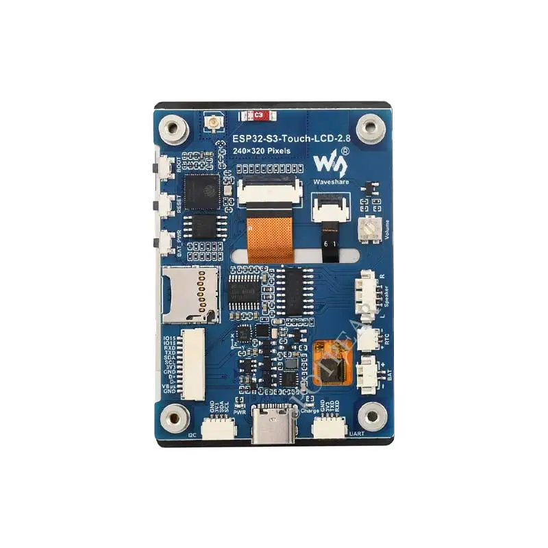 Placa MP3 ESP32 S3 R8, pantalla táctil de 2,8 pulgadas, LCD, altavoz cautivo LVGL, puerto de tarjeta SD, puerto de batería, Sensor de eje QMI8658-6 - imagen 5