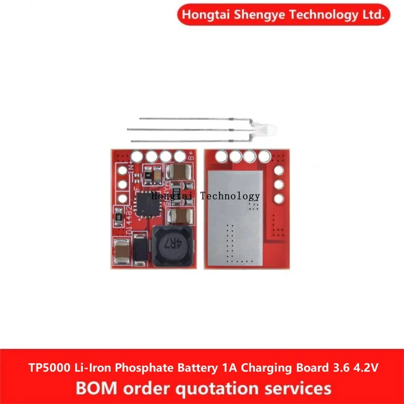 Batería de iones de litio TP5000, pila de fosfato de hierro y litio, 1A, 3,6, 4,2 V, módulo de placa de carga