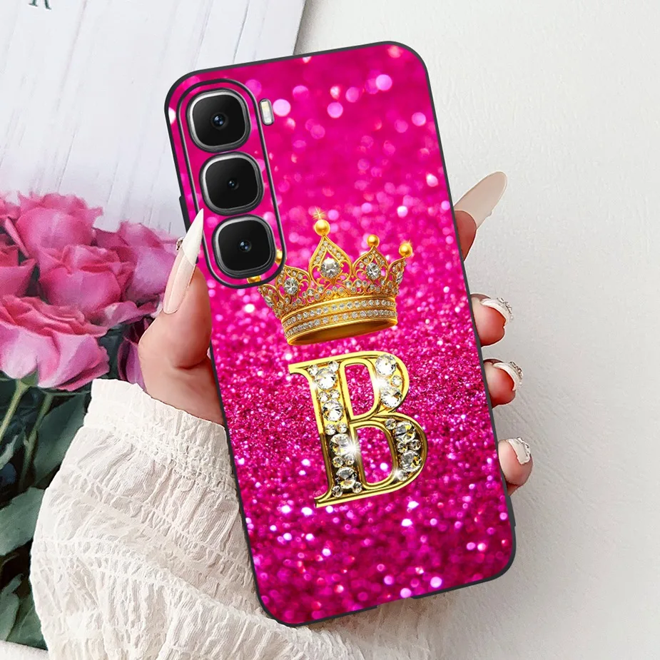 Para Infinix Hot 60 funda caliente 60i X6728 nuevas letras de lujo cubierta suave TPU funda de teléfono para Infinix Hot 60 Pro Plus Hot60 X6726 Shell - imagen 4