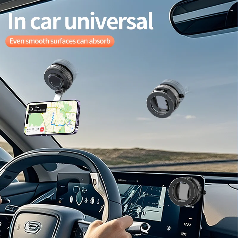 2025 Nuevo soporte eléctrico para teléfono de coche con adsorción al vacío 360 ° Soporte magnético fuerte de rotación para teléfono inteligente iphone12-16 Pro Max - imagen 3