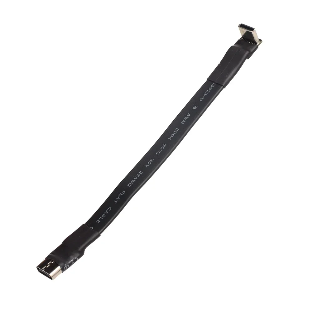 Cable de extensión USB 2,0 tipo C plegable, adaptador de 90 grados FPC FPV, cinta plana de 2,0 USB-C, Cable de datos de carga de blindaje EMI macho/hembra - imagen 5