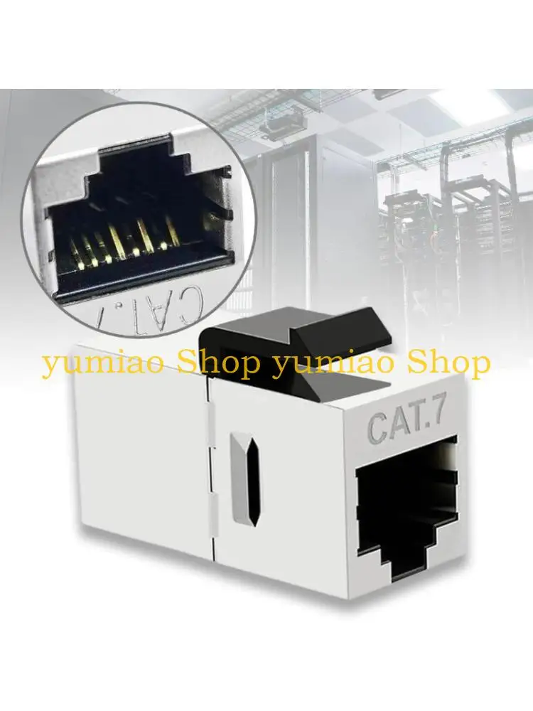 587b 4 piezas CAT7 8P8C RJ45 Acoplamiento módulo blindado en línea con conectores cable red femenino a a