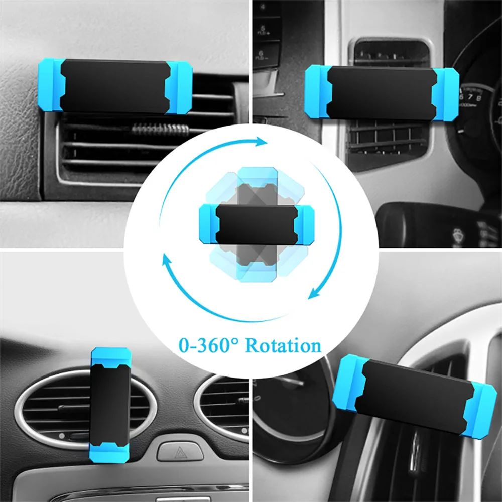 360 ° Soporte giratorio para teléfono de coche, soporte con Clip para ventilación de aire de coche, para iPhone, Samsung, Xiaomi, soporte Universal para teléfono inteligente con navegación GPS - imagen 3